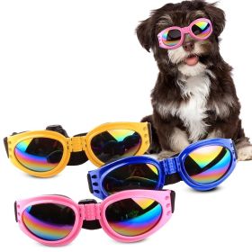 Pet Sunglasses For Dog & Cat; Foldable Dog Glasses For Outdoor; Cat Sunglasses; Pet Accessories (Color: Red)