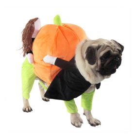 Pet Life 'Pumpkin Mon' Halloween Pet Dog Costume (Color: Orange)
