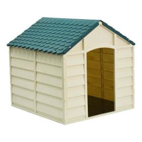Dog House for Small Dogs, Beige/Green (size: s)