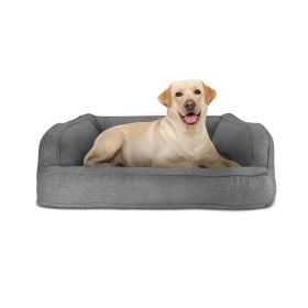 Arlee Sofa Couch Pet Dog Bed - Chew Resistant - Memory Foam - Large/Extra Large (choose your color) (actual_color: drizzlegray)